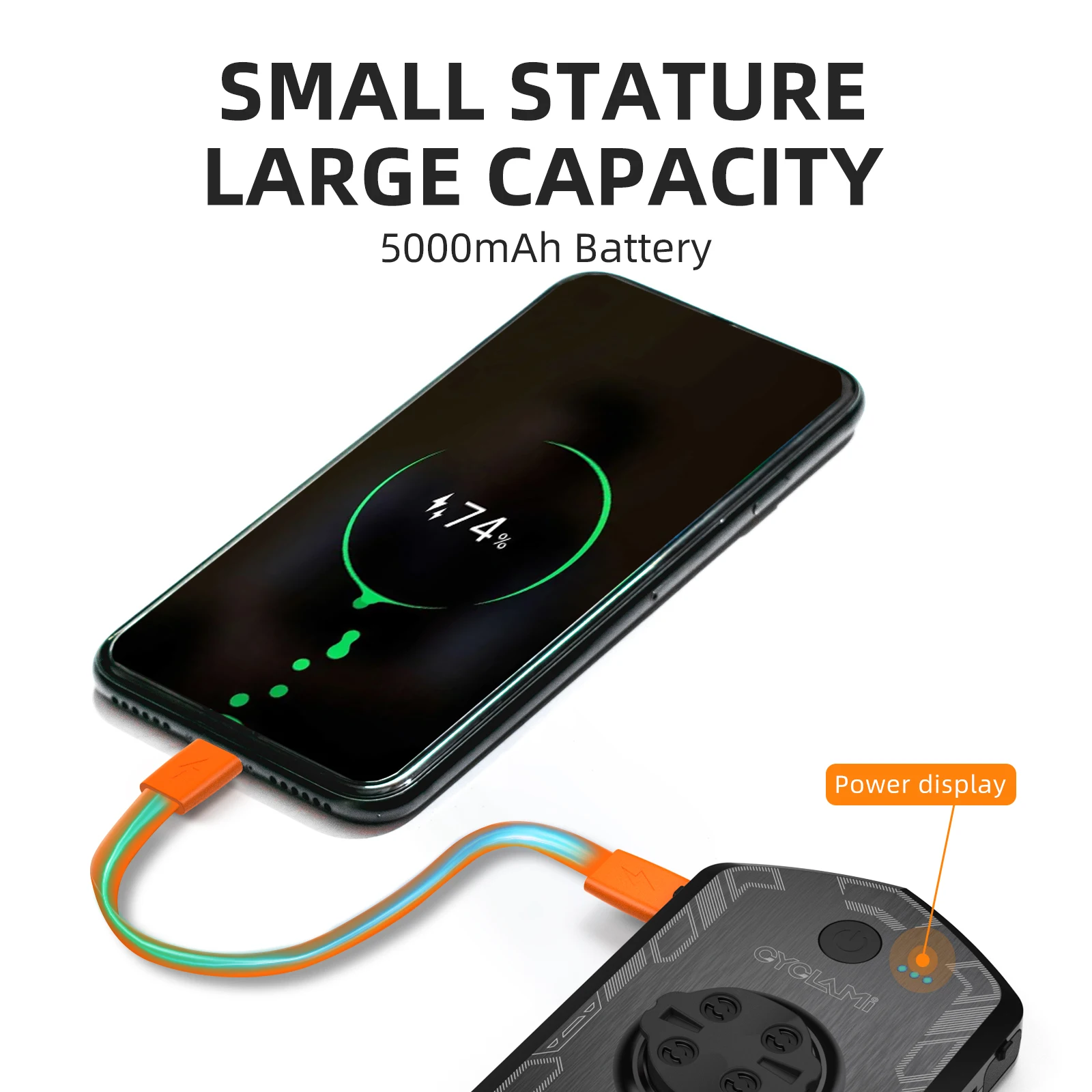 CYCLAMI خفيفة 5000 مللي أمبير مصباح أمامي للدراجة...