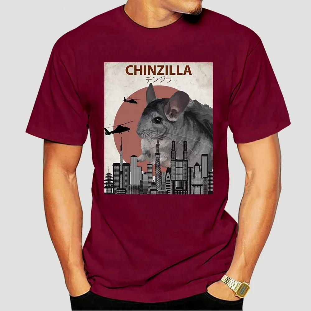 Футболка для влюбленных Chinchilla, 5162X, 2024, Лидер продаж, модная, 100% хлопок, Chinzilla, забавная мужская одежда Chinchilla, графические футболки