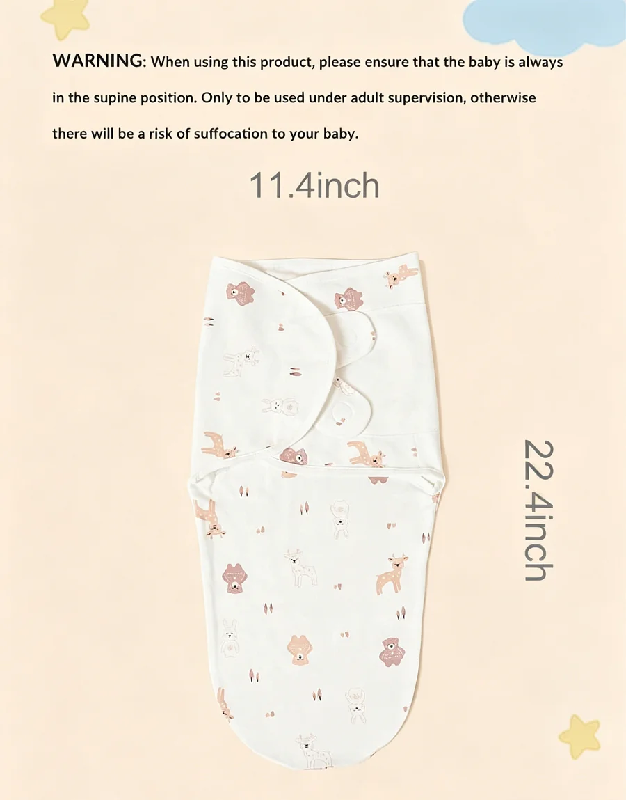 1 coperta per neonati in puro cotone con stampa di cartoni animati, morbida e confortevole, coperta per neonati - immagine 6