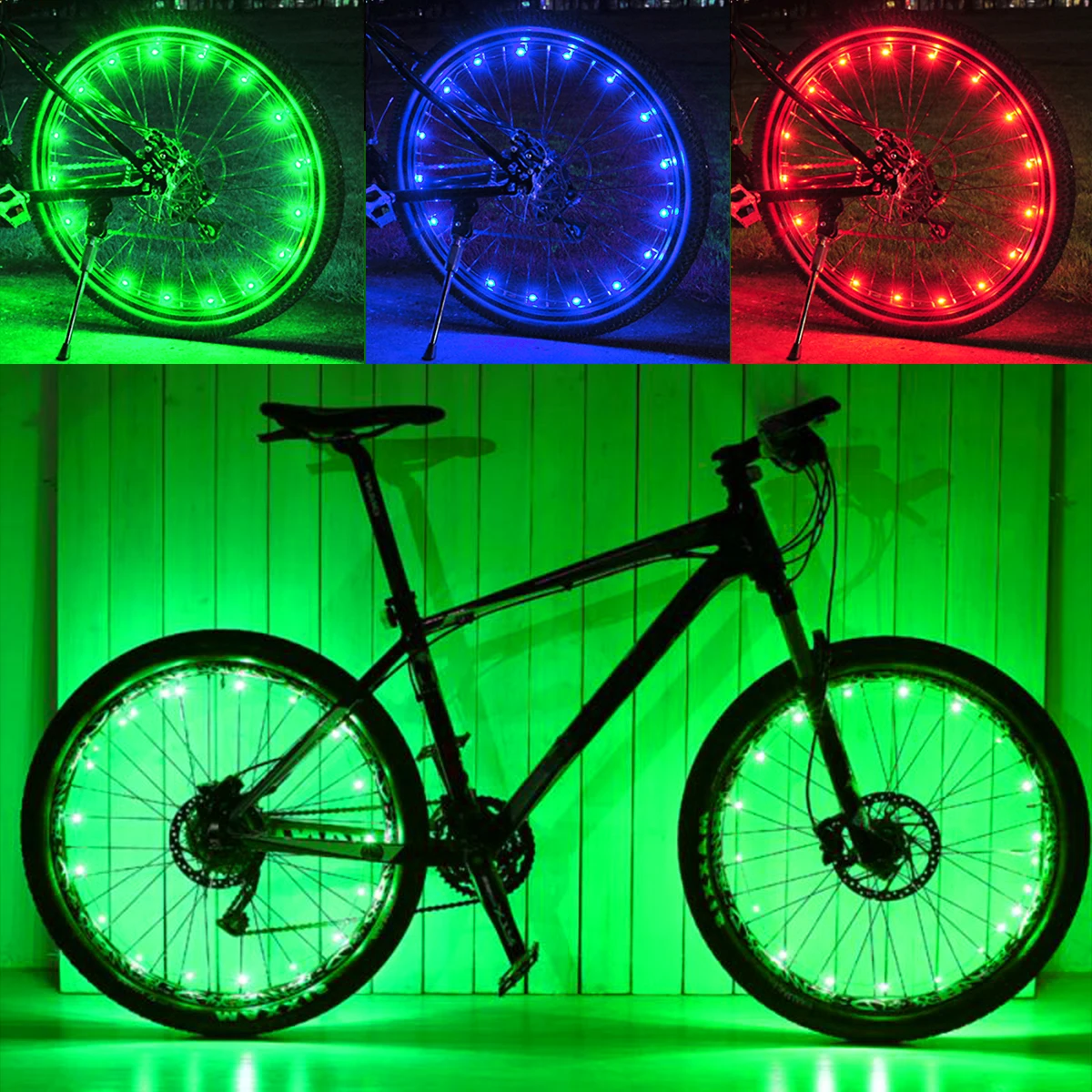 

LED Bike Wheel Lights LED Bike Spoke Light IP65 Waterproof Bike Wheel Decorative Lights Multi-Color Safety LED Bike Tyre Flash