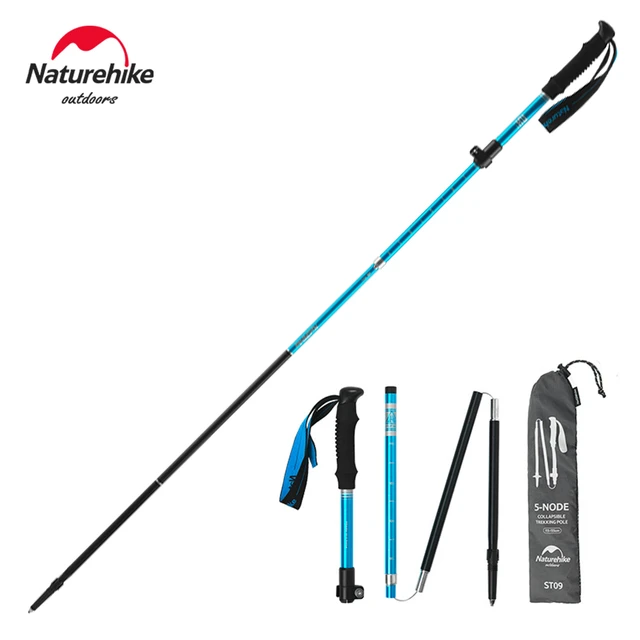 Naturehike-Bastones de trekking ST09 7075, de aleación de aluminio,  plegables de tres secciones, para senderismo y escalada, para caminar al  aire libre - AliExpress