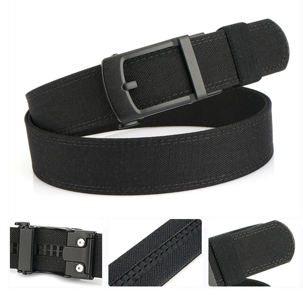 TUSHI New Military Belt for Men Sturdy Nylon Metal Automatic Buckle Police Duty Belt Tactical Outdoor Girdle IPSC Accessories