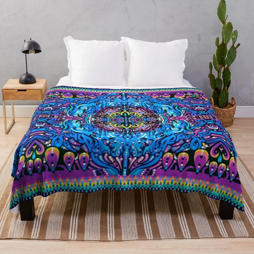 

Mandala Reflection Throw Blanket Furrys Soft Plaid Furry Blankets
