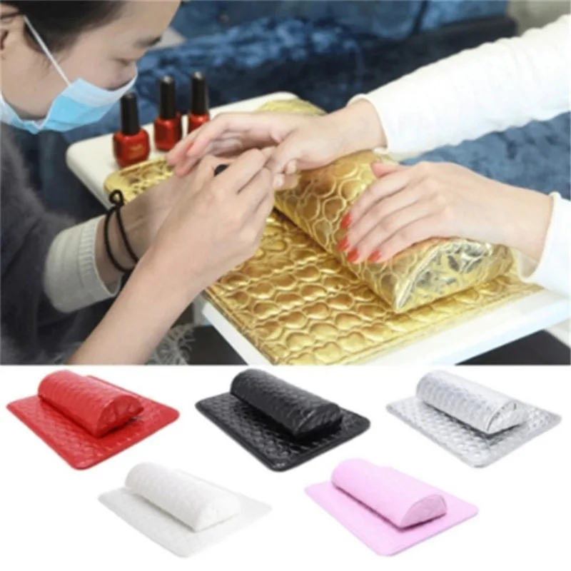 5 Colors Hand Arm Rests Semicircle Cushion Pillow Nail Art Design Manicure Care Optional Color Beauty Salon Tool,nail art hand pillow,nail arm rest,nail hand rest,nail art tool