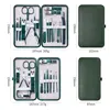 7/10/12/18Pcs Manicure Set Stainless Steel Nail Cutter Fingernail Clippers Trimmer Eyebrow Scissor Tweezers Ear Spoon Facial Car 3