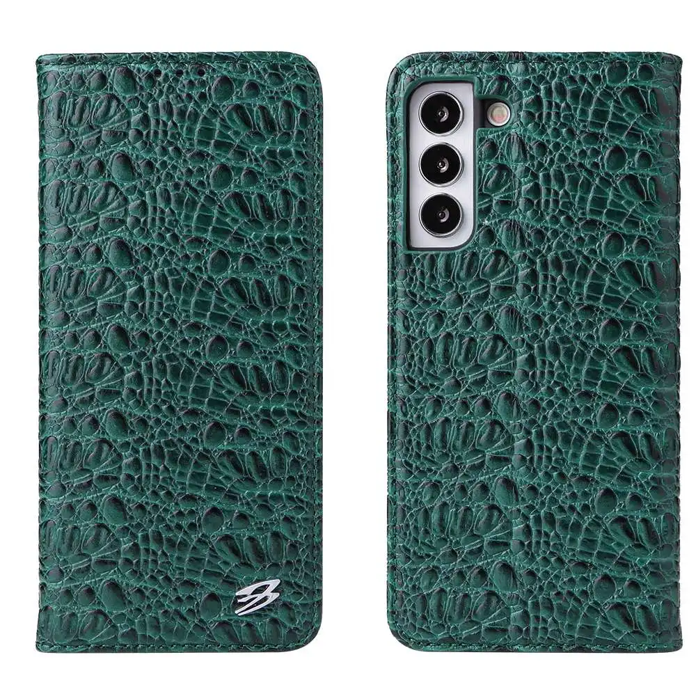 

Магнитный чехол Fierre Shann из натуральной кожи для Samsung Galaxy S22 Plus, защитный чехол для Samsung S22 Ultra, чехол-бумажник