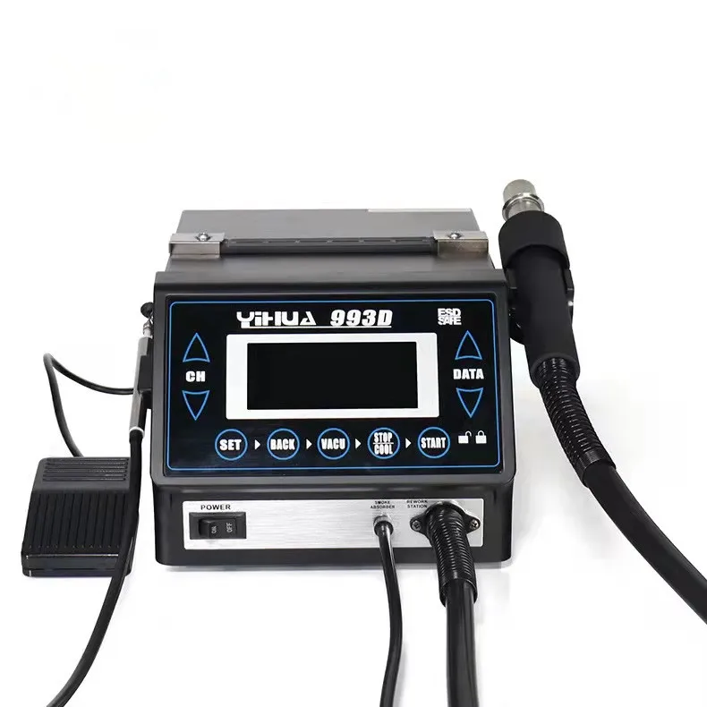 

993D Soldering Station Iron LCD Display Welding Rework Station 1000W for Cell-phone BGA SMD PCB IC Repair Solder Tools