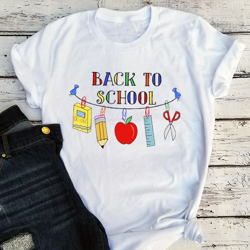 

Футболка вернуться в школу, школьная рубашка, подарок для студентов, забавная рубашка на первый день в школу, женская одежда