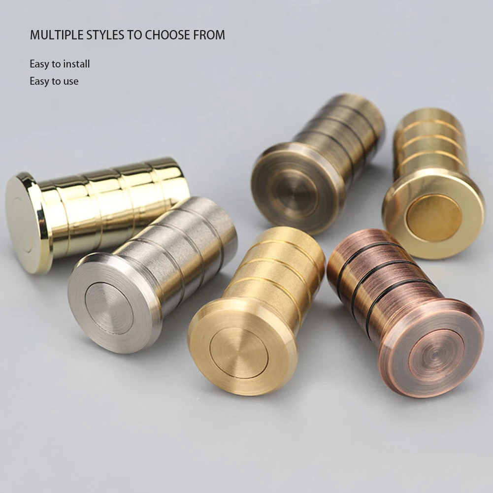 Dust-Proof Socket Copper Dust-Proof Keeper 13mm Aperture Floor Dust Proof Lock Socket Built-In Spring Door Lock Accessories