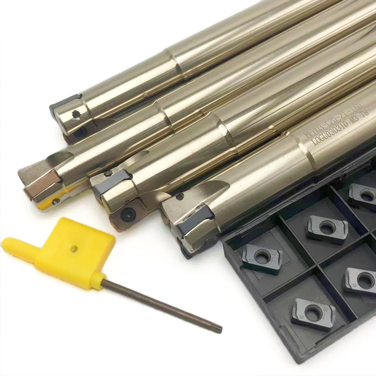 

MFH MFH03R серии LOGU CNC быстрая подача LOGU030310 карбидные лезвия двухсторонний держатель фрезерного резака