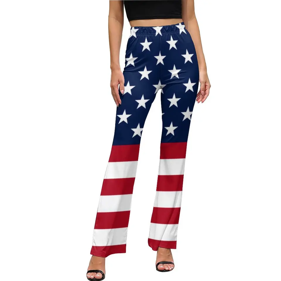  Fattyeery National Flag,American Womens Wide Leg Yoga