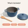 Pot - Mini. Nonstick Ceramic Sauce Pan with Lid | Versatile Cookware for Stovetop and Oven | Steam, Bake, Brai 6