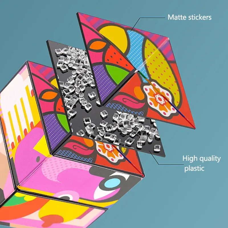 New Infinity Magic Cube Children Anti Stress Puzzle Fingertip Toy Kids Decompression Sensory Toys Variety Folding Cube 3