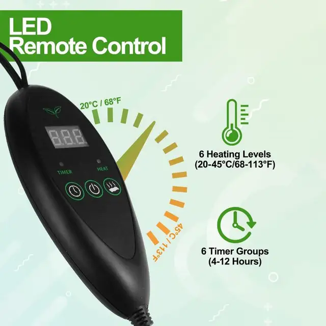 50X25Cm Eu/Egyesült Királyság Dugó Palánták Hőszőnyeg Vízálló Növényi Vetőmag Csírázás Terjedése Klón Indító Meleg Pad Szőnyeg Kerti Kellékek - Image 5