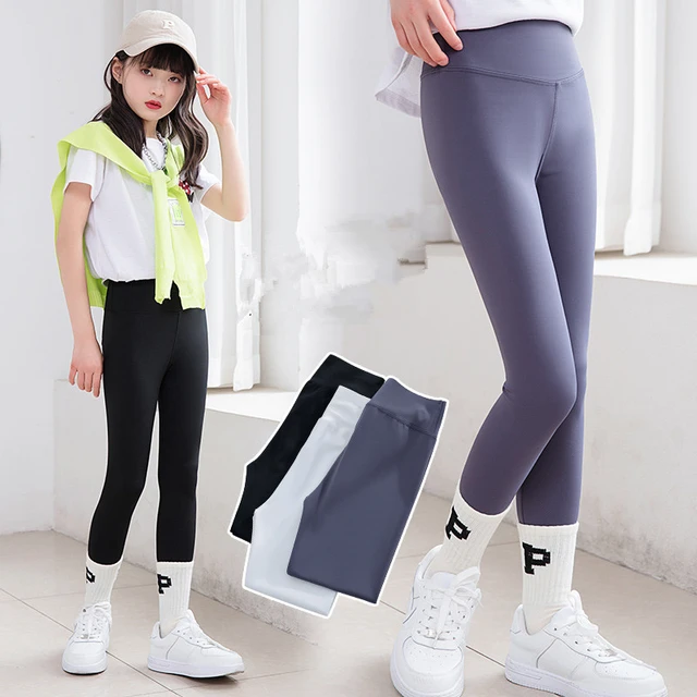 Kids Leggings For Girls Thin Sports Children's Yoga Pants Clothes For  Teenagers Elasticity Casual Tights For Girl Sweatpants - Kids Leggings -  AliExpress