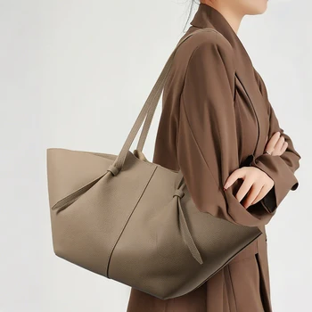 Leather CowHide Women's Shoulder Underarm Bag Large Capacity And Coin Purse TwoPiece Set 2026