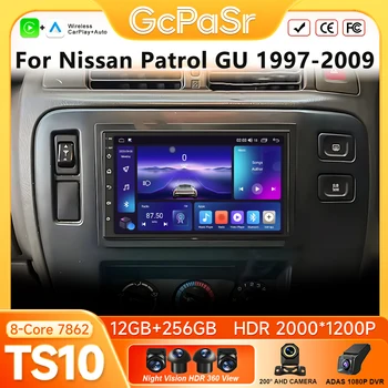 Autoradio Carplay per Nissan Patrol GU 1997-2009 Navigazione GPS Android Auto Stereo Lettore Multimediale DVD Schermo Display 5G Wifi