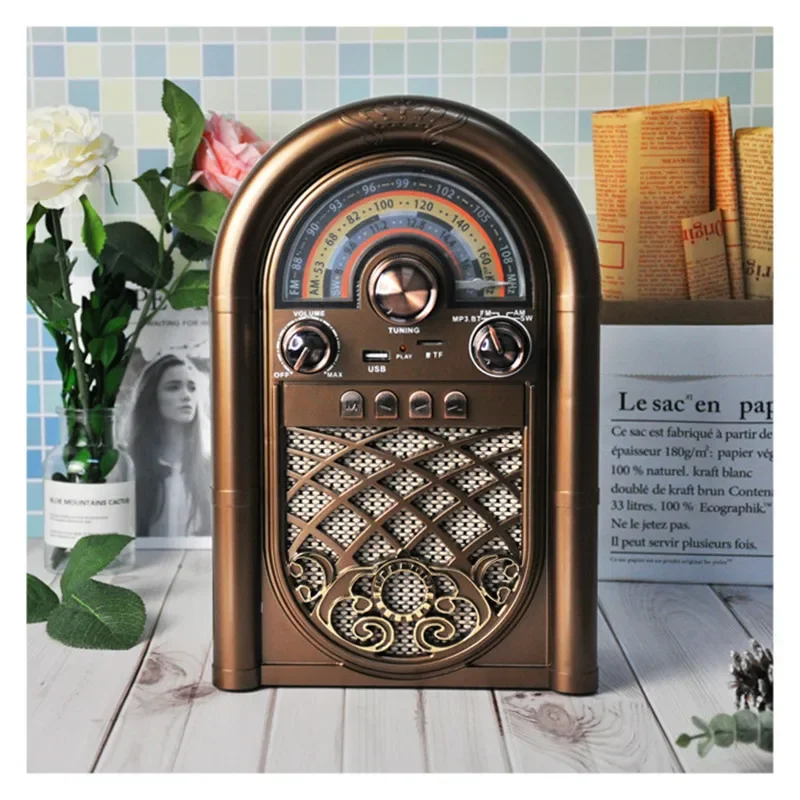 

Vintage Wood FM/AM/SW 3 Band Receiver FM Radio With USB/ MP3 Music Player Battery Capacity Of 1200mAh Wireless Bluetooth Speaker