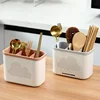 Kitchen Double Layer Drain Chopsticks Cage Multifunction Cutlery Hollow Drainer Storage Rack Knife Holder Tableware Organizer 1