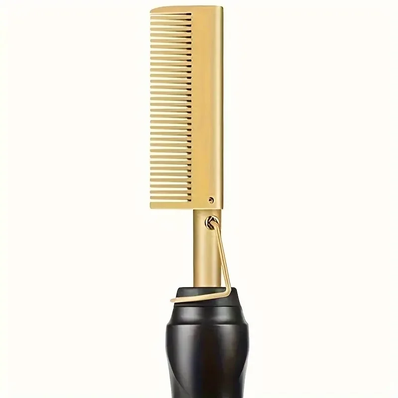 Multi Functional Electric Copper Comb Straightener Dual-purpose for Comb Perm Stick Curly and Straight Hair hair straightener brush hair straightener comb hair straightener curling stick