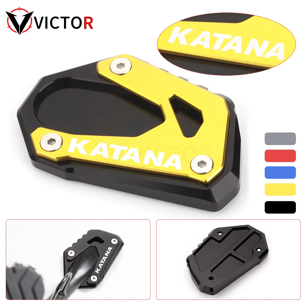 

Motorcycle Accessories For Suzuki KATANA 2019 2020 2021 2022 Side Stand Enlarger Plate Kickstand Enlarge Foot