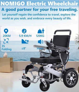 Sedia a rotelle elettrica per tutti i terreni Motore potente da 500 W Batteria a lungo raggio da 20 Ah Scooter per mobilità portatile per anziani e disabili