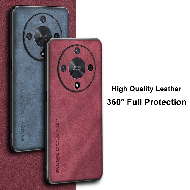 Cheap KEYSION Luxury Retro Leather Case for HONOR X9b 5G X9A 5G X50 Soft  Silicone Shockproof Phone Back Cover for Huawei Magic 6 5 Lite 5G