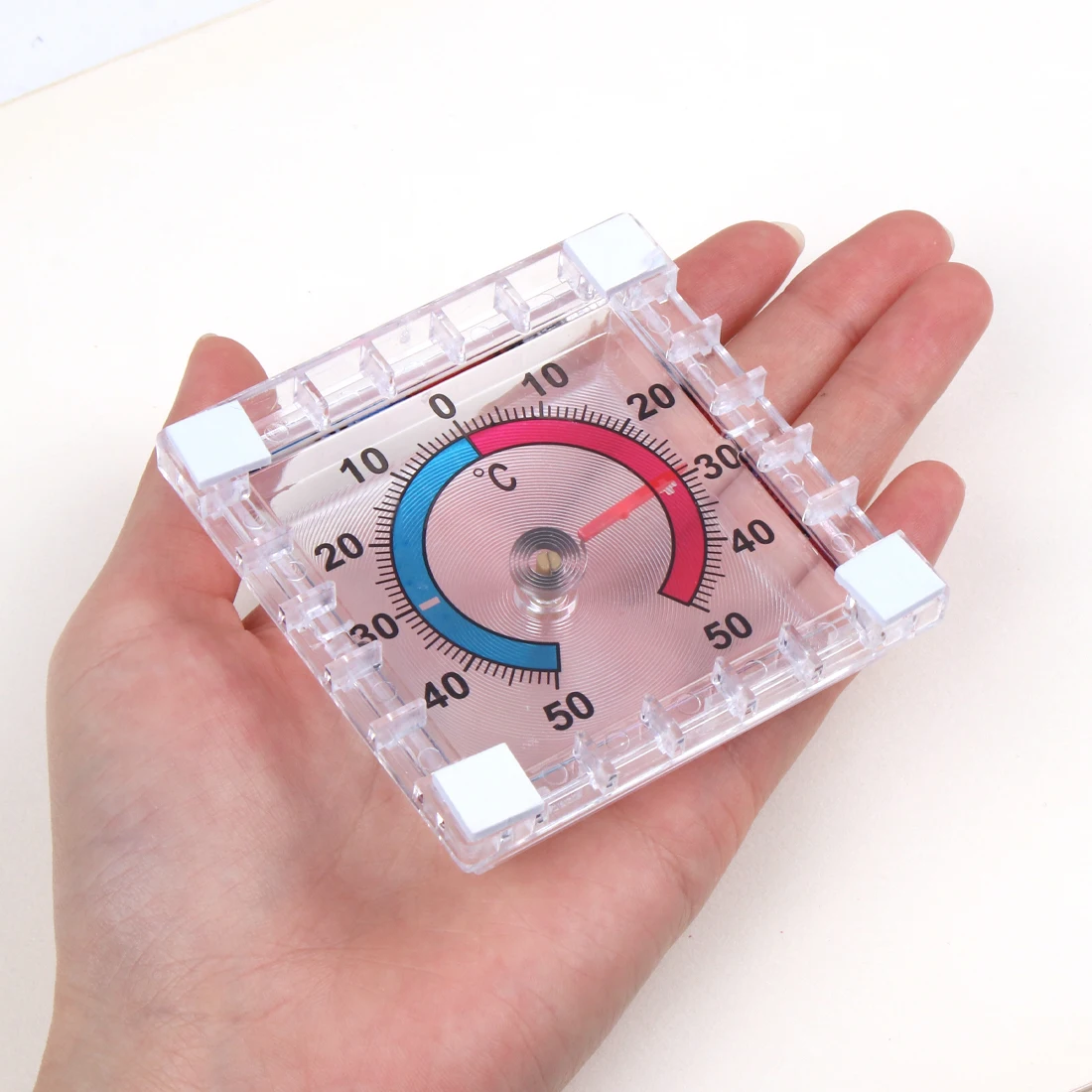 MOTARRO Mini Square Temperature Sensor Meter-50-50&deg;C Analog Thermometer For Refrigerator Kitchen Pointer Temperature Test temperature sensor meter
