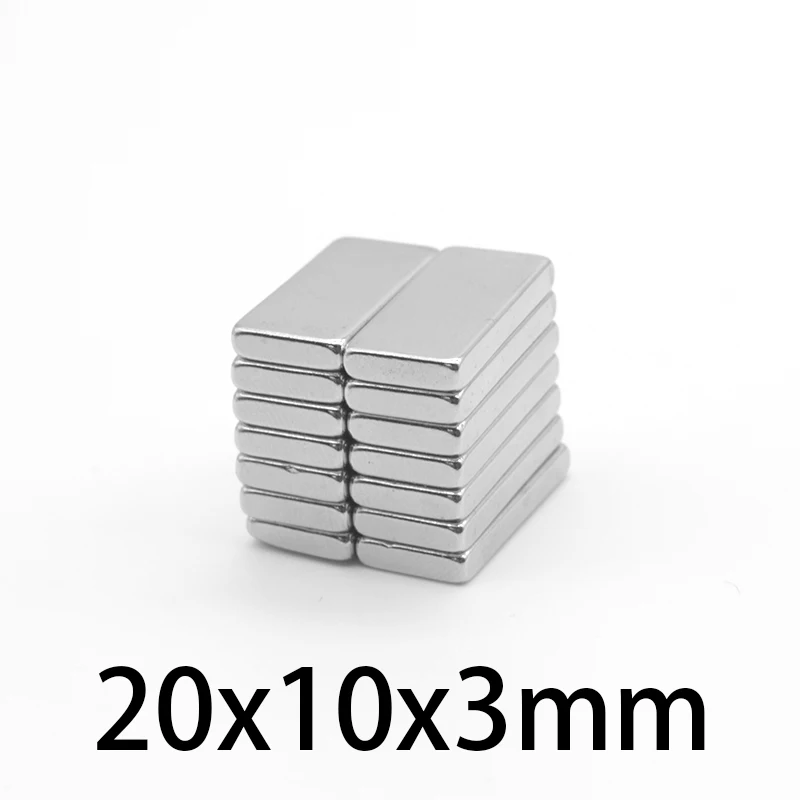 1-50Pcs N52 20x10x2mm Neodymium Block Magnet Super Strong Rare Earth Magnets Lot 