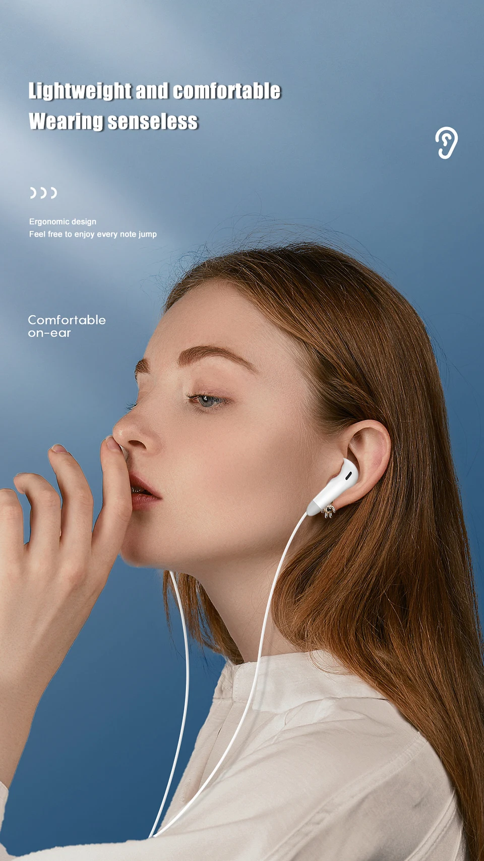 Description Picture 4 of itemHalf-In-Ear Earphone For Apple iPhone 14 Pro Max 13 12 For IOS Lightning Wired Headphones X XS XR 8 7 6 Plus Bluetooth Earbuds