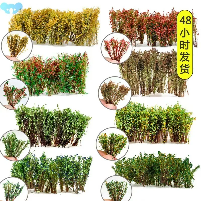 Simulation Forest Bush Cluster Model  Micro Landscape DIY Miniature Plant Creepers Leaves Military Sand Table 4