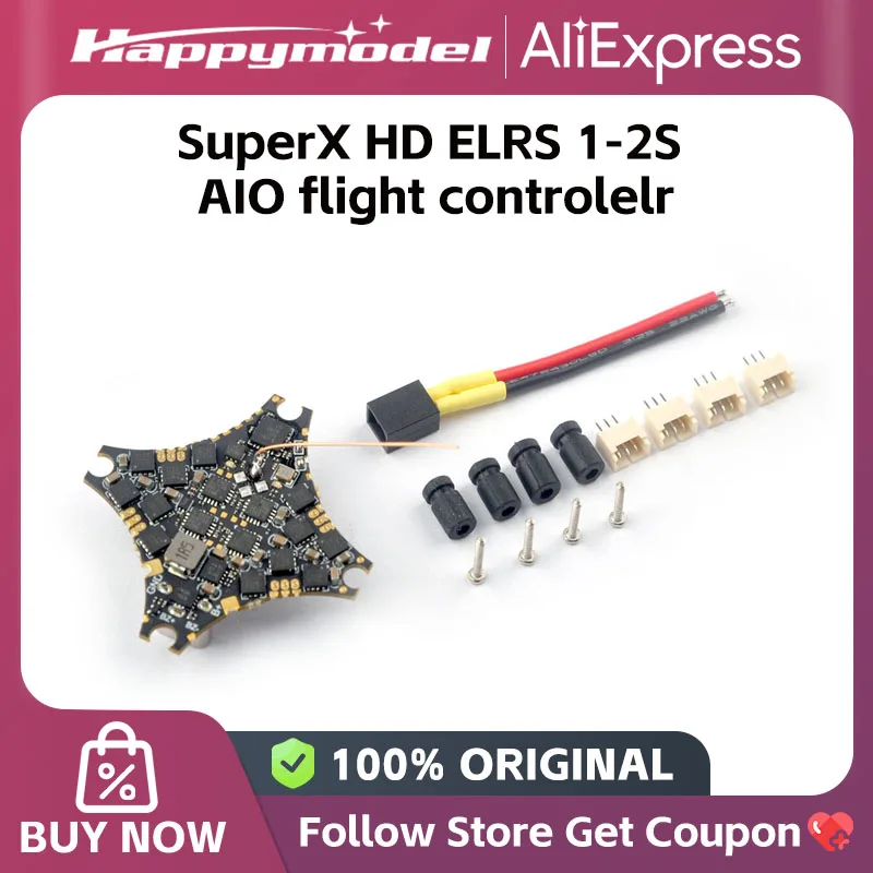 Controller di volo SuperX HD ELRS 1-2S AIO 12A per drone FPV