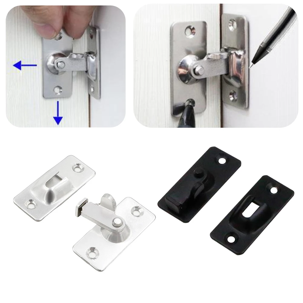 90 Degree Right Angle Door Lock 90 Degree Barn Door Latch Bolt Door Lock Buckle Security Door Lock Window Lock Bar Bolt
