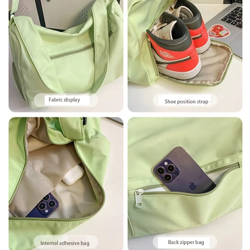 Large Capacity Women's Shoulder Bags Fashion Nylon Travel Bag Independent Shoe Warehouse Sports Bag For Women Yoga Bag