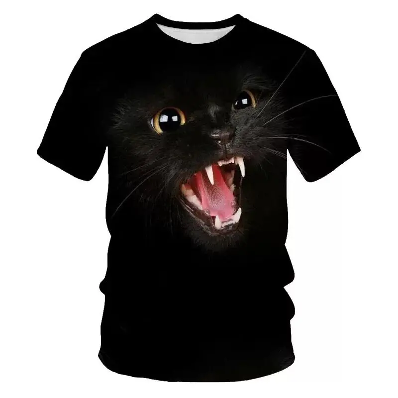 Funny Cat 3D Print Short Sleeve T Shirt