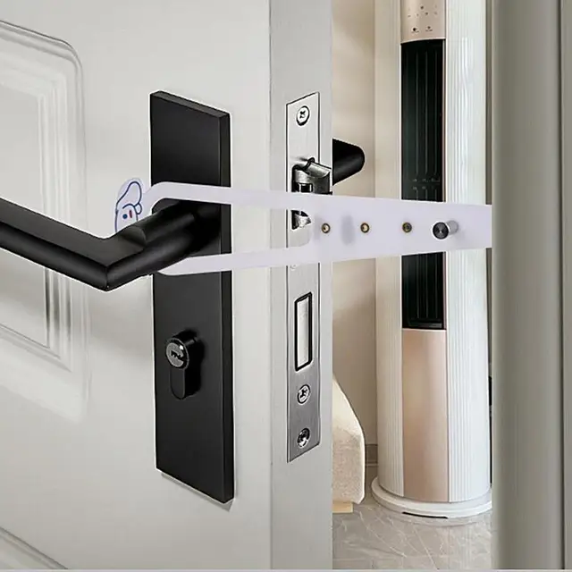Cat Door Holder Latch Design Door Cat Elastic Door Lock Keeps Dogs Out Of Litter & Food Dog Proof Cat Feeding Station Adjustable 2