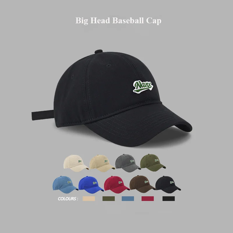 

VACIGODEN Big Head Man Large Size Baseball Hats Male Outdoors Plus Size Sport Caps Dad Oversize Letter Embroidery Trucker Cap