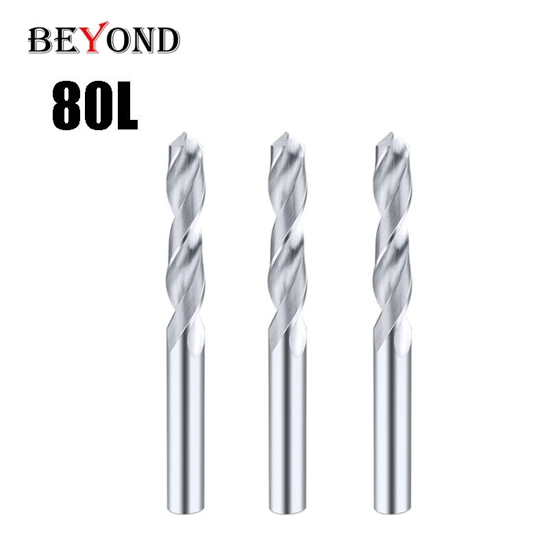 Beyond Allungamento 80Mm Codolo Dritto Twist Drill 2Mm 6Mm 8Mm 10Mm 1Mm Cnc Acciaio Al Tungsteno Punta In Carburo Solido 1.5Mm 3Mm 4Mm 7Mm
