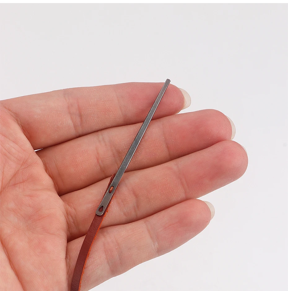 Description Picture 4 of itemQJH Flat Leather Sewing Needle 2 Size, Leather Hand Sewing Needles, Leather Lacing Needle, Leather Rope Sewing Needle, DIY Tools