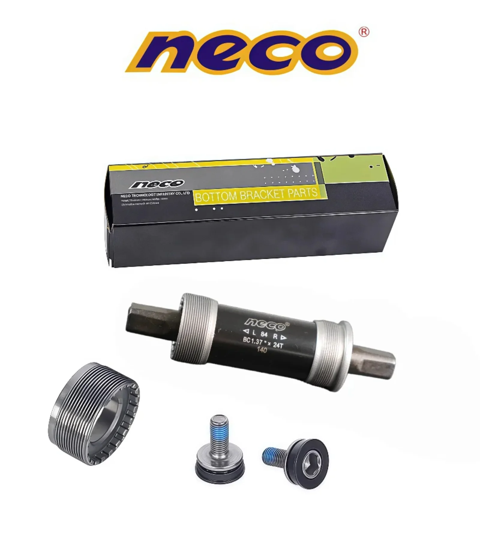 Neco Fat Ebike MTB Fahrrad Tretlager Fahrrad Quadratisches Loch 84mm Konisches Gewinde Versiegeltes Lager Unten Hohlachse131/140/147mm – Detail 7