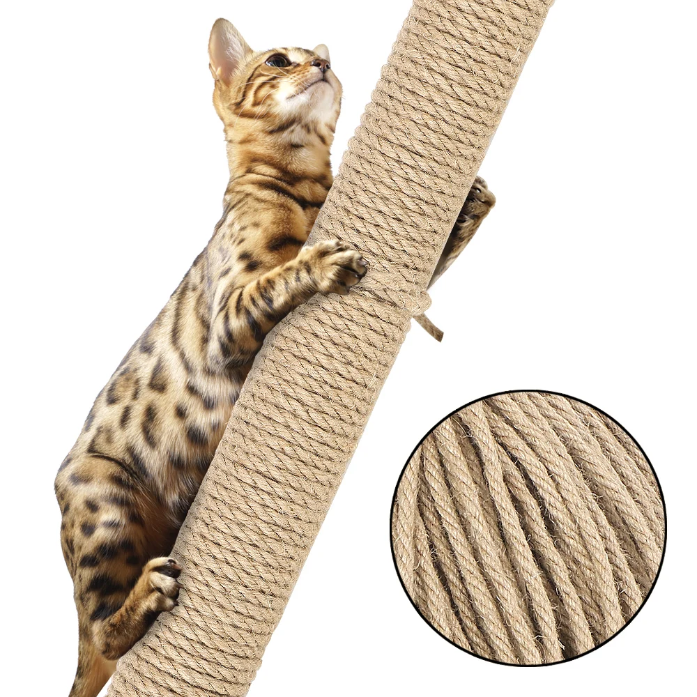 Replacement Rope Natural Sisal Rope Twine Cat Sharpen Claw Cat Climbing Frame Desk Legs Binding DIY Scratching Post Toy