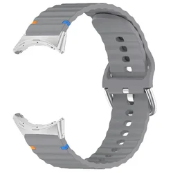 Sport Rubber Strap Silicone Watch Band No - Gap Bracelet Replacement Wristband for Pixel 3 45mm (Dark Grey)