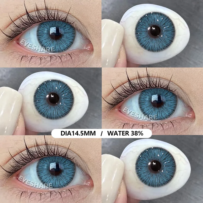 EYESHARE Blue Vision Fashion Contact Lenses - Korean Style Natural Colored Eye Lenses