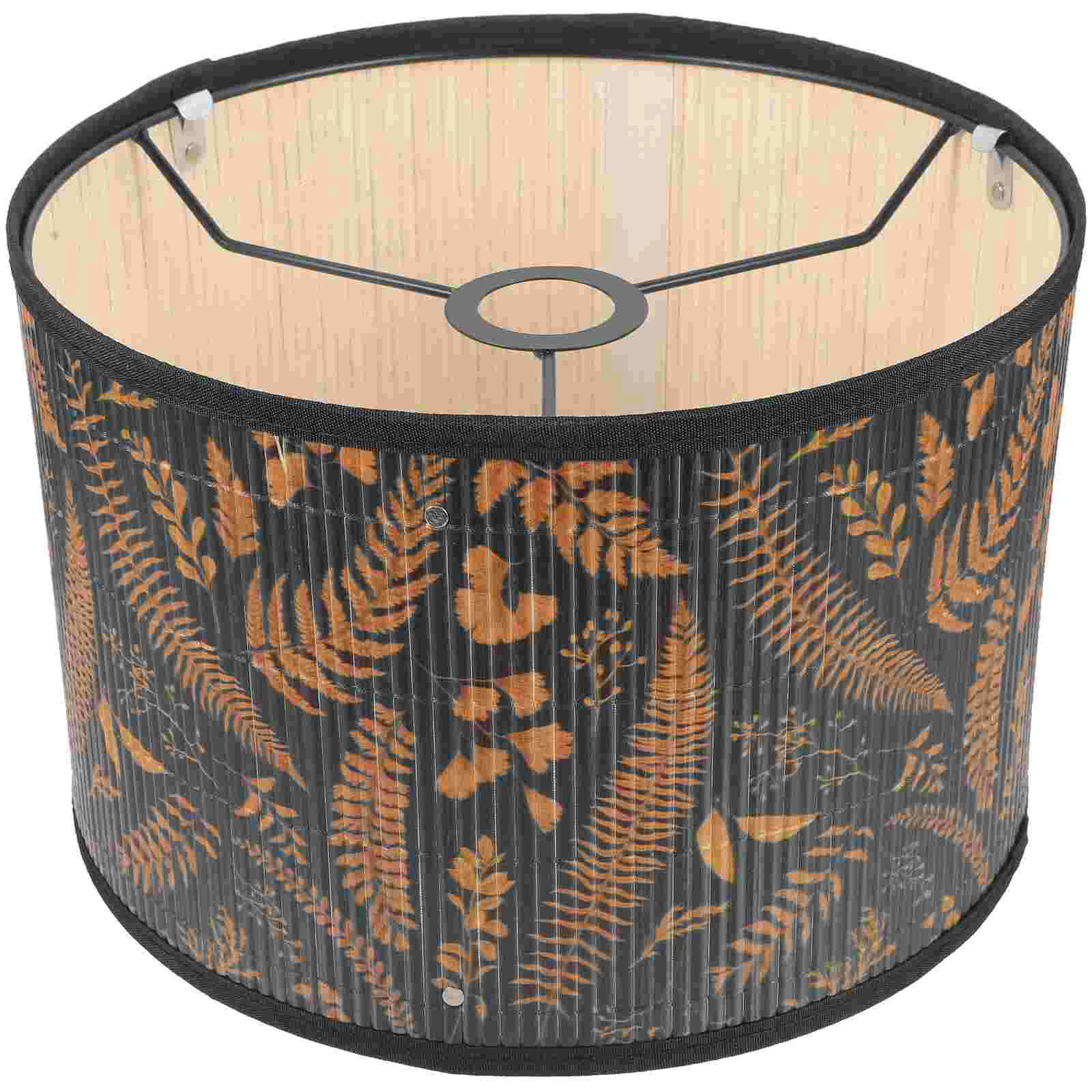 

Vintage Bamboo Drum Lampshade Cover for Chandeliers, Floor and Table Lamps (Style A)