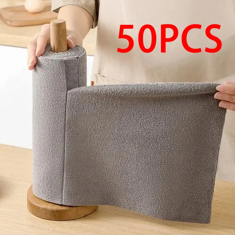 Microfiber Reusable Cleaning Cloth Rolls for Kitchen Household