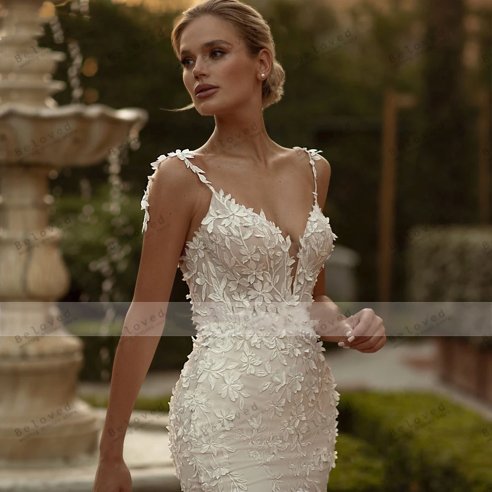 Exquisite Wedding Dresses Gorgeous Bridal Gowns Lace Tiered Robes Spaghetti Straps Backless Vestidos De Novia Customized 2025 4