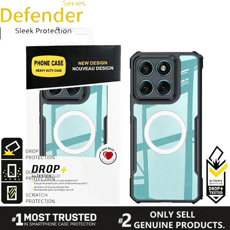 Transparent Shockproof Armor Magnetic Case - Four-Corner Defender Cover