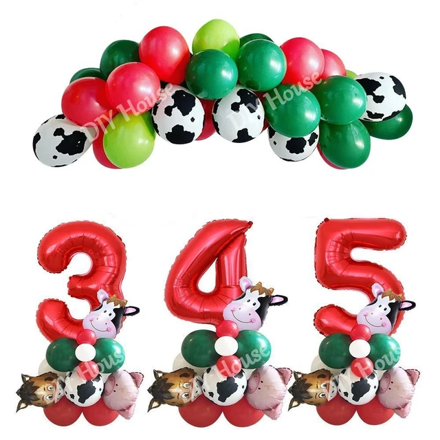 Tema animale da fattoria palloncini per mucche/maiali torre Set Banner di  carta per ragazzo bambini decorazione per feste di buon compleanno  forniture per feste di fattoria fai da te - AliExpress