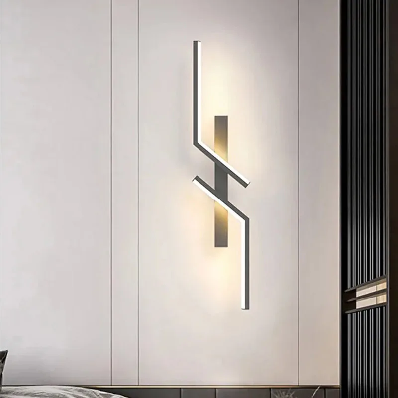 Modern LED Wall Lamp Long Bar Scone Home Decor Living Room Bedroom Minimalist Wall Light Bedside Background Interior Lighting led wall lamp