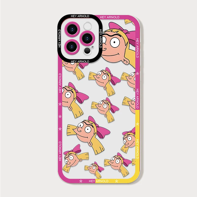 Hey A_Arnolds Cartoon Couple Clear Phone Case